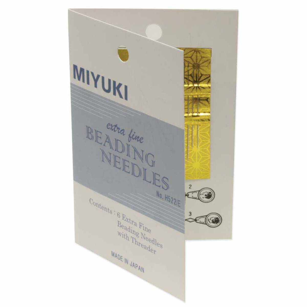 Miyuki, Extra Fine Beading Needles (6 Needles + Threader)