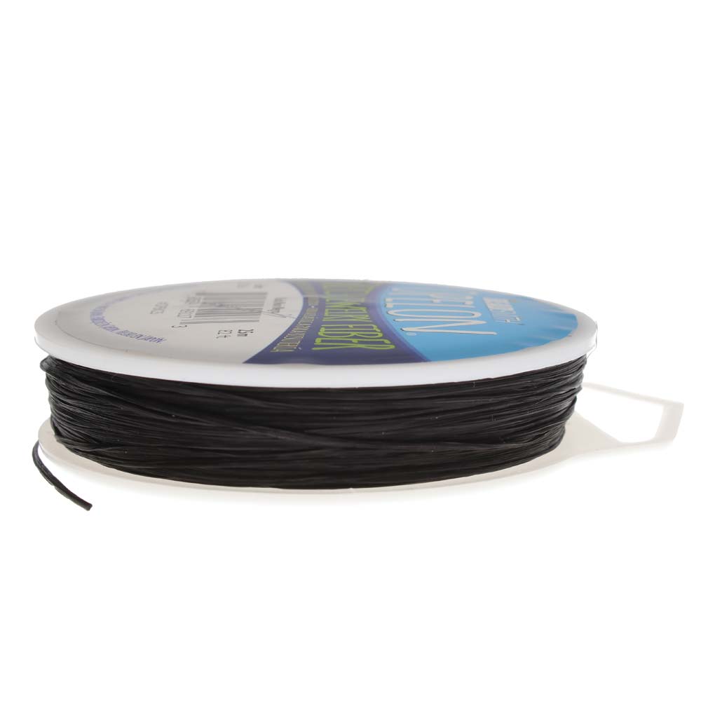 BeadSmith OPELON Black Stretch Bead Cord .7mm  - 25 Meters