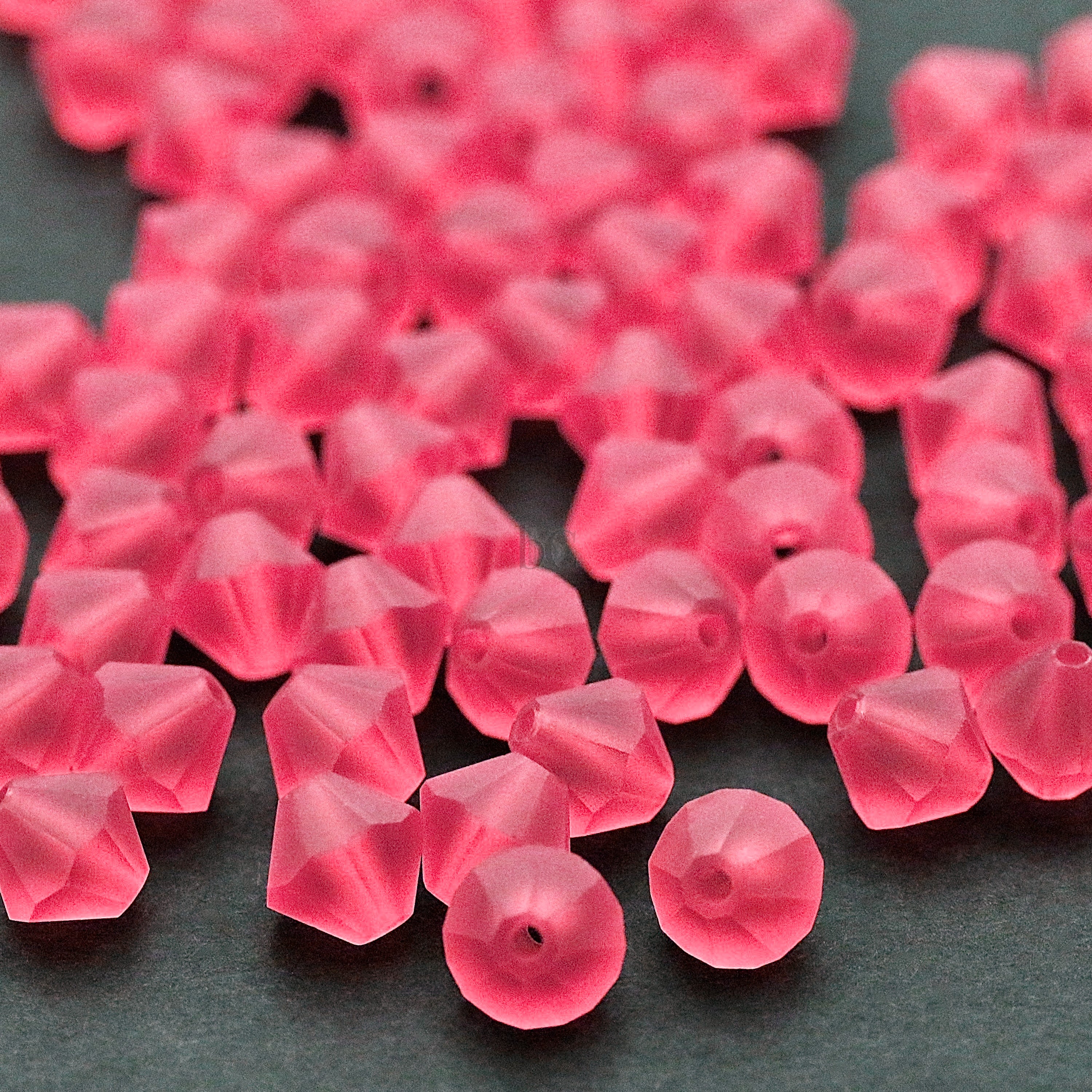 Indian Pink Matte 3mm, 4mm, 6mm Preciosa Crystal Bicones