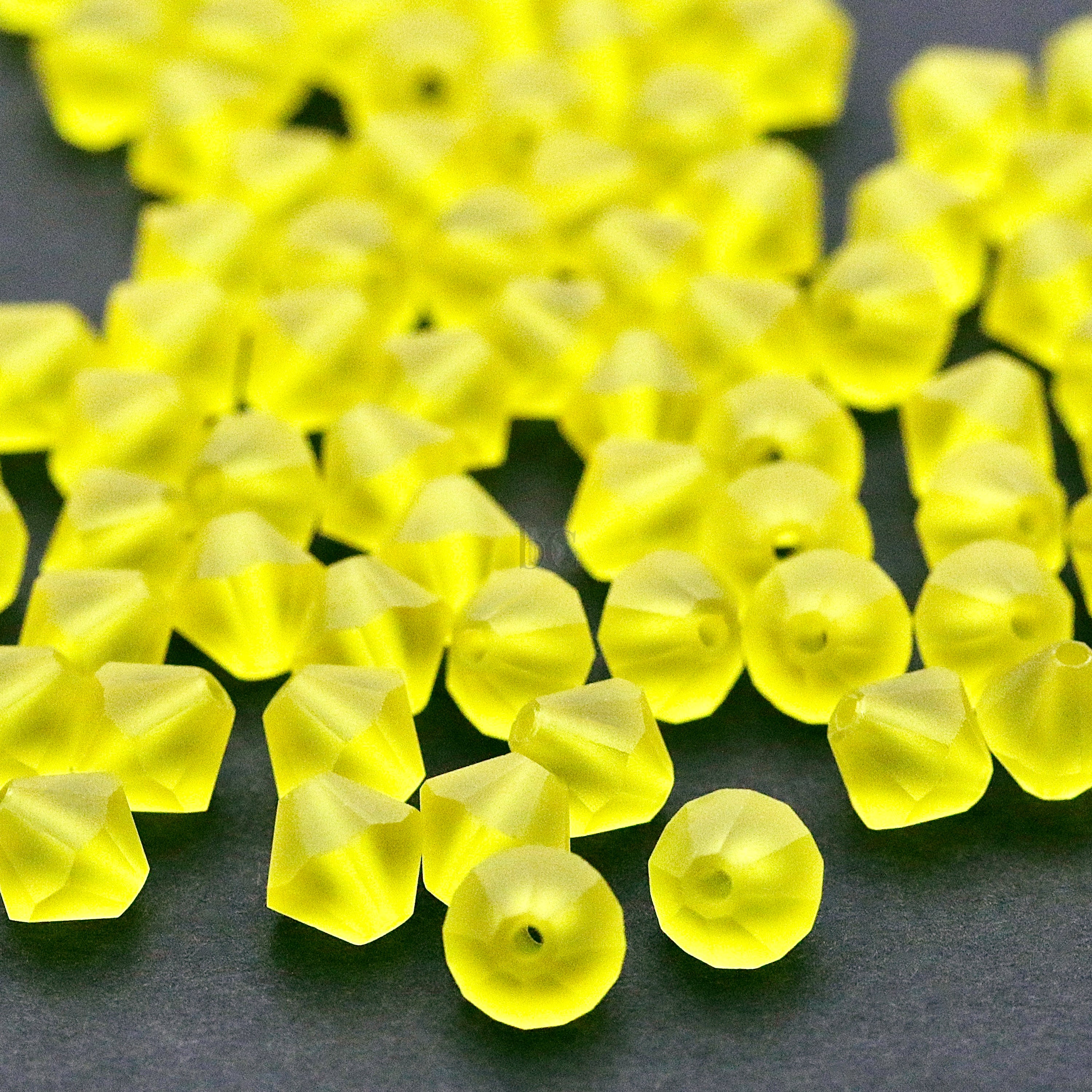 Citrine Matte 3mm, 4mm, 6mm Preciosa Crystal Bicones