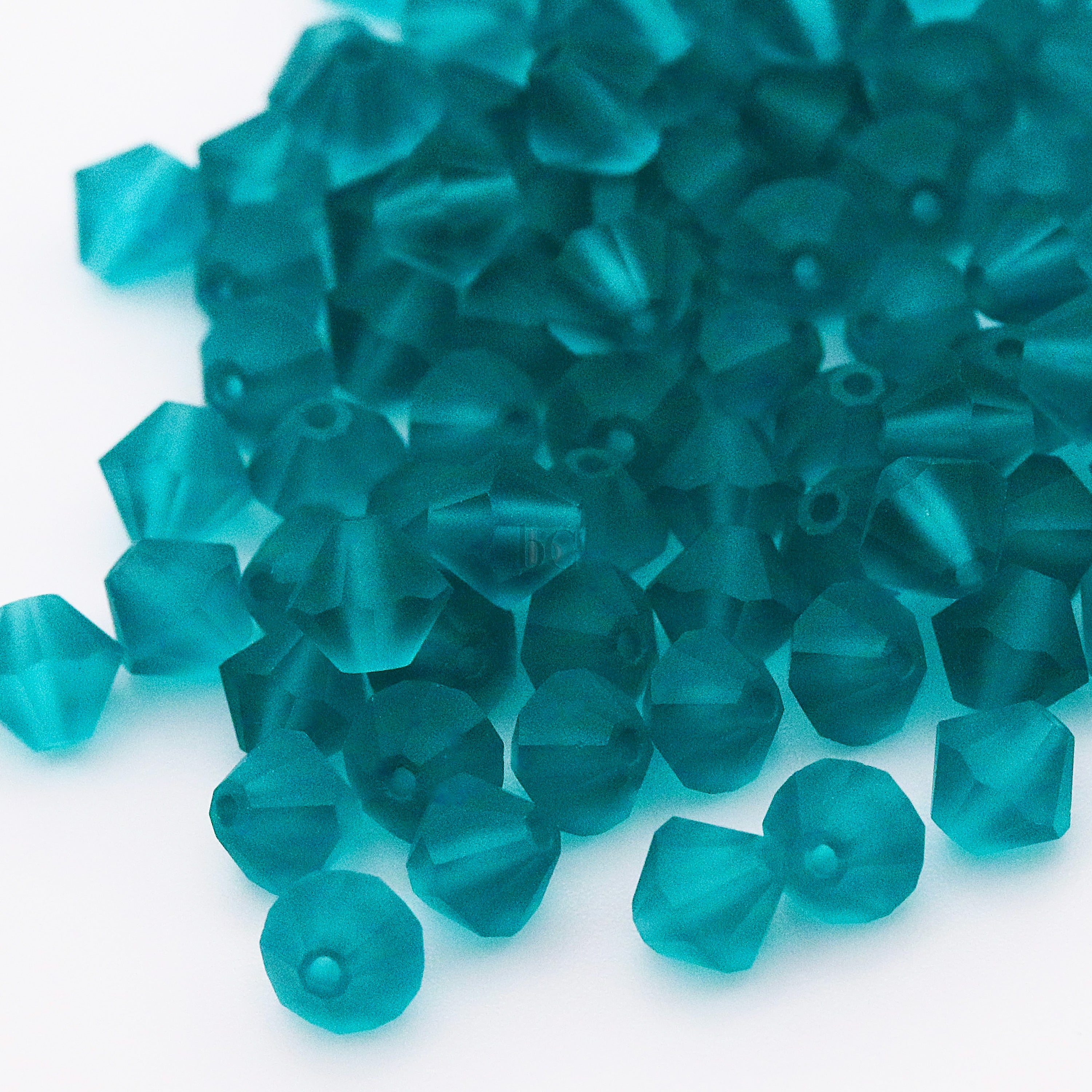 Blue Zircon Matte 3mm, 4mm, 6mm Preciosa Crystal Bicones