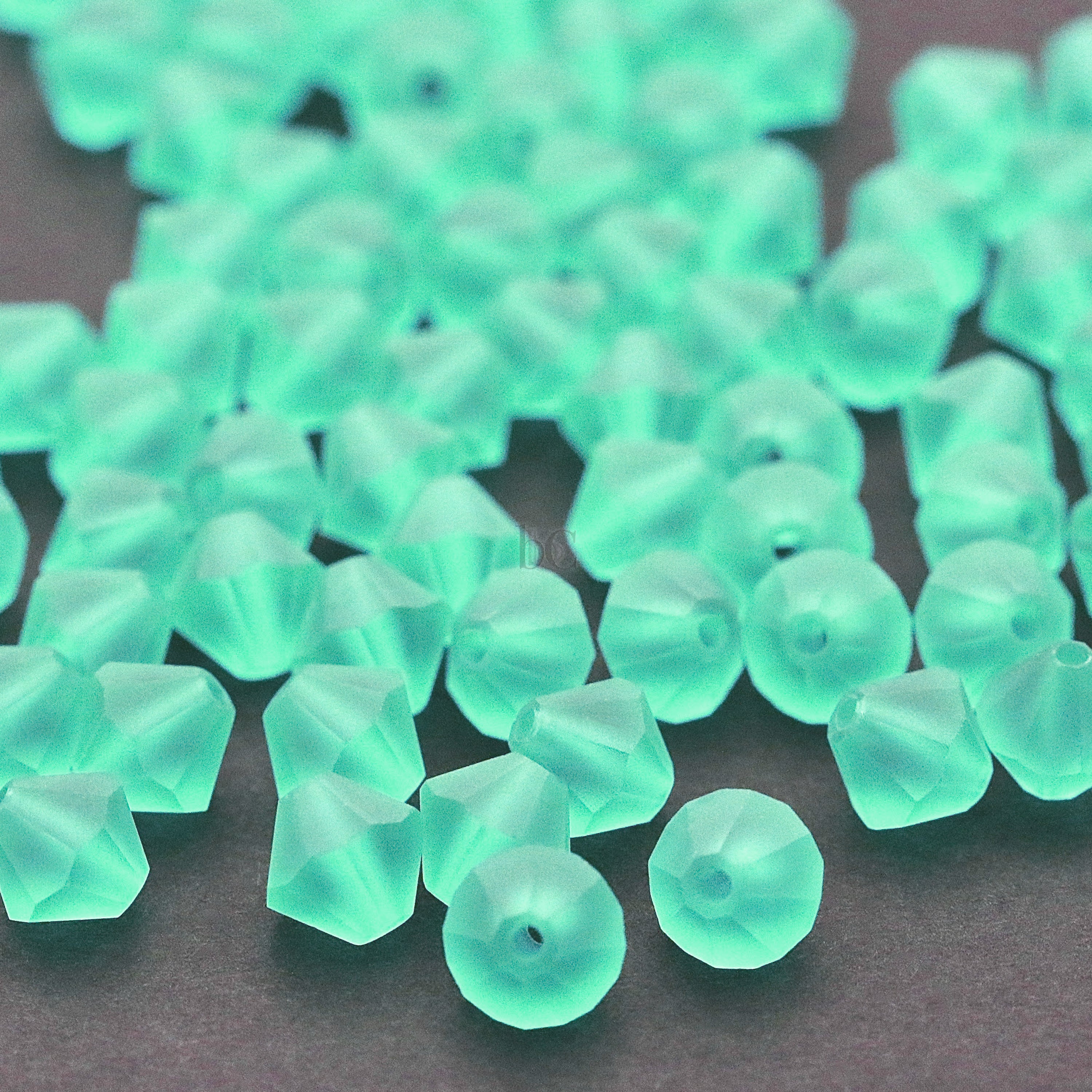 Caribbean Sea Matte 3mm, 4mm, 6mm Preciosa Crystal Bicones