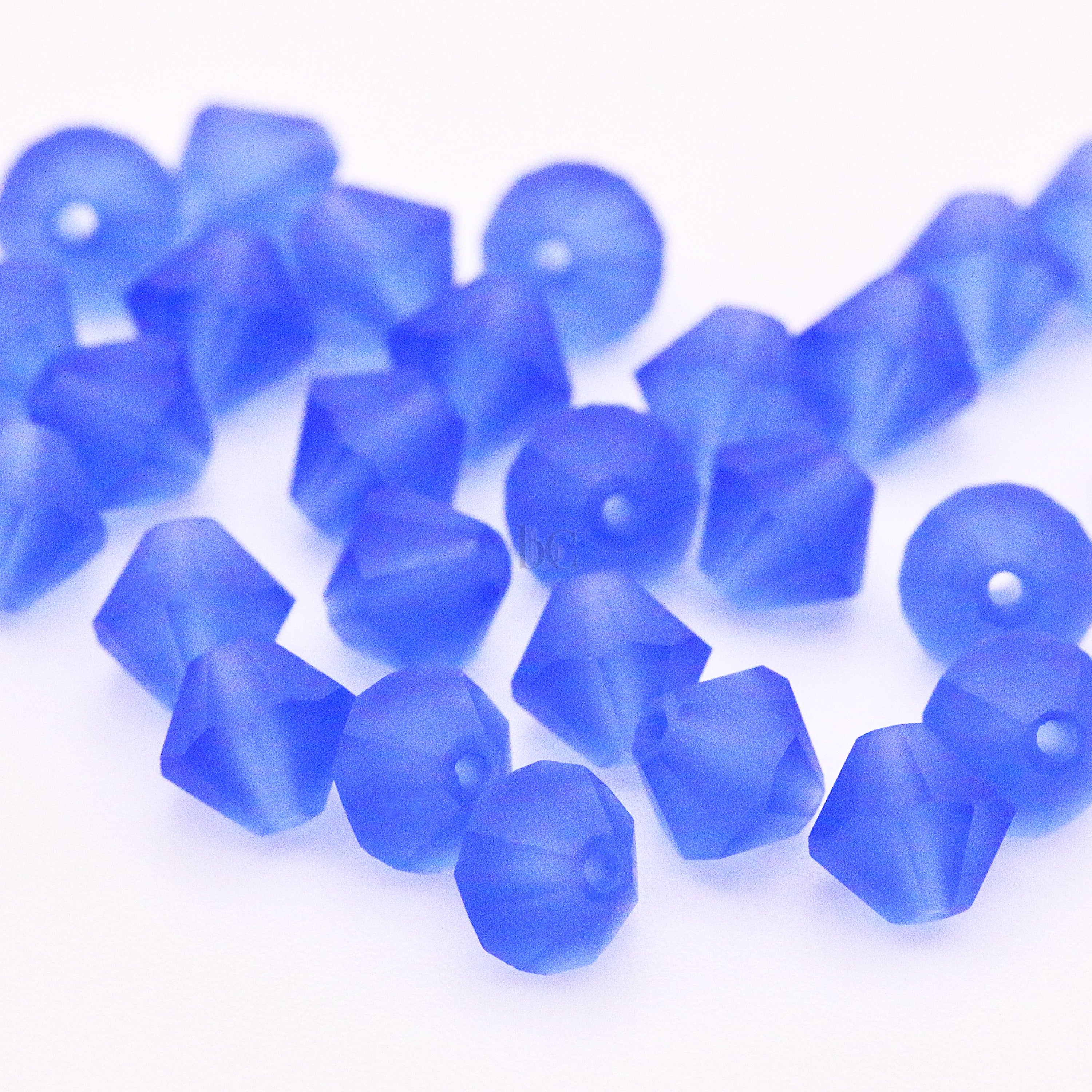 Sapphire Matte 3mm, 4mm, 6mm Preciosa Crystal Bicones