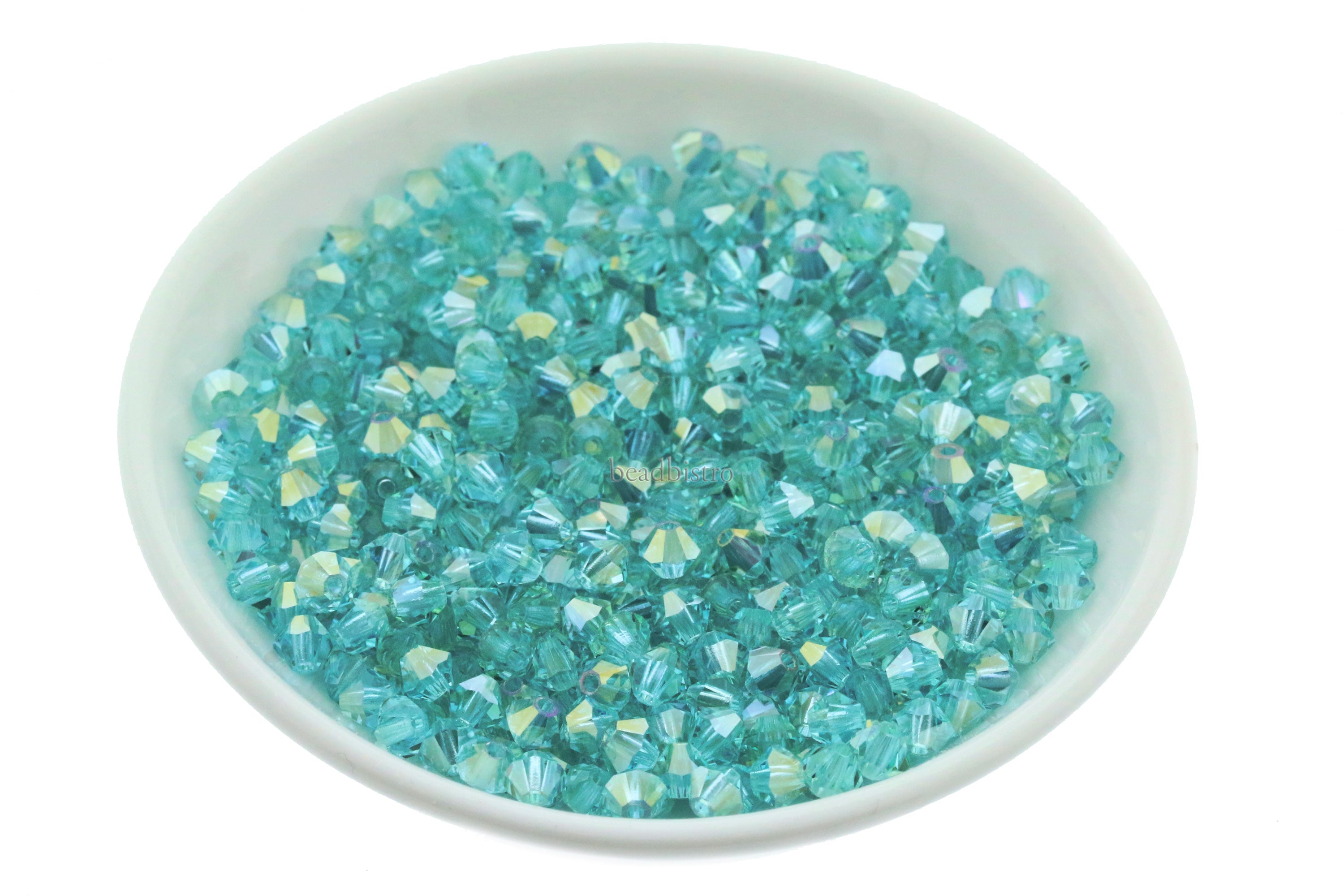 Aqua Bohemica Lemon 3mm, 4mm, 6mm Preciosa Crystal Bicones