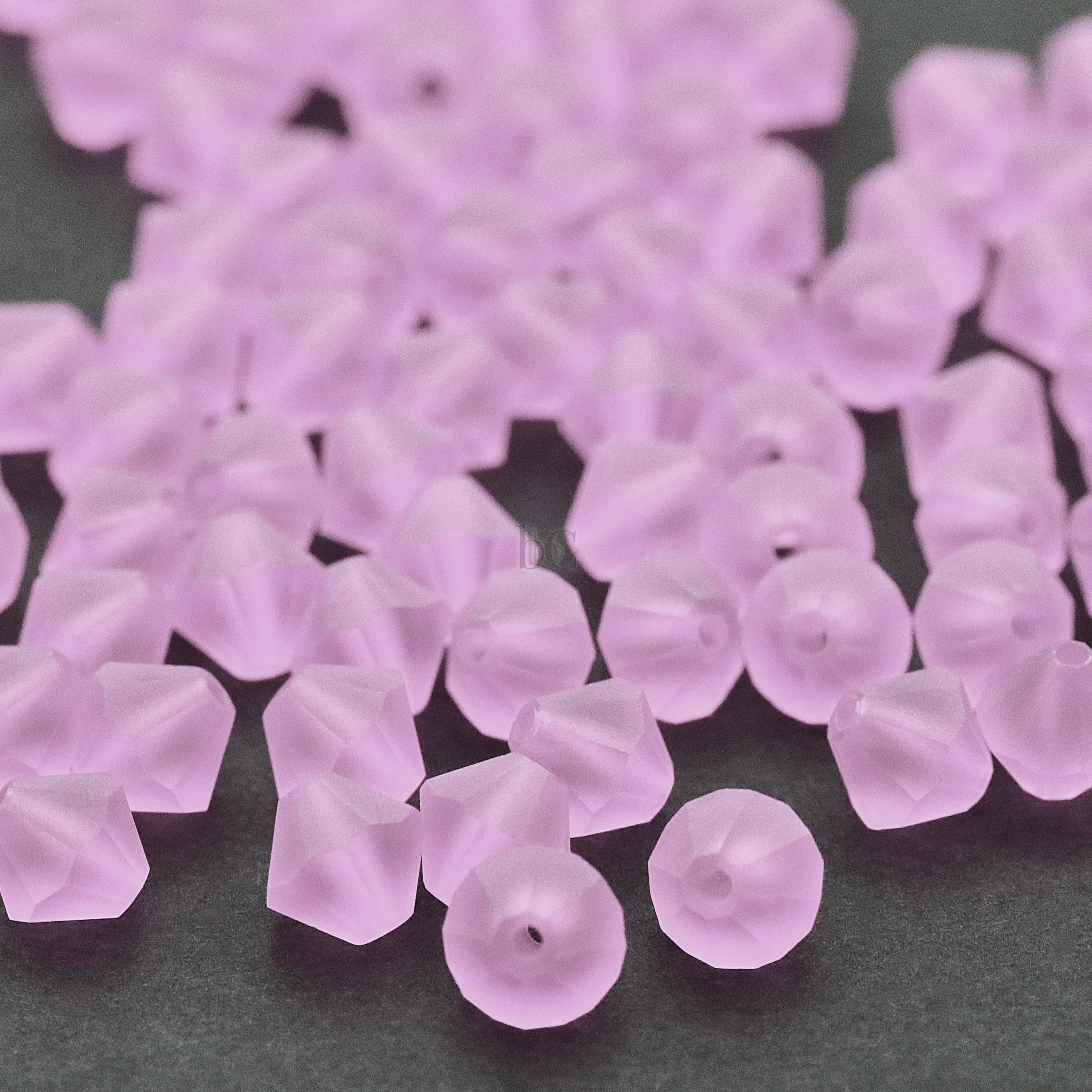 Pink Sapphire Matte 3mm, 4mm, 6mm Preciosa Crystal Bicones