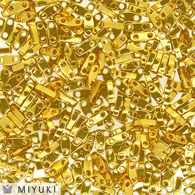 MIYUKI Quarter Tila Beads, 24KT Gold Plated # 191 (5 or 10 grams)