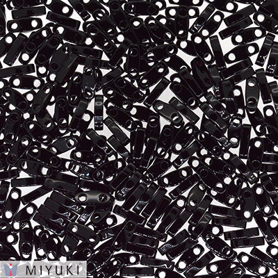 MIYUKI Quarter Tila Beads, Black # 401 (5 or 10 grams)
