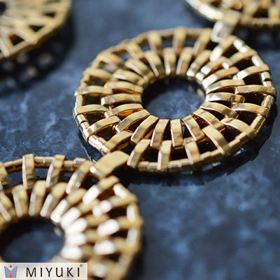 MIYUKI Quarter Tila Beads, Matte Black AB # 401FR (5 or 10 grams)