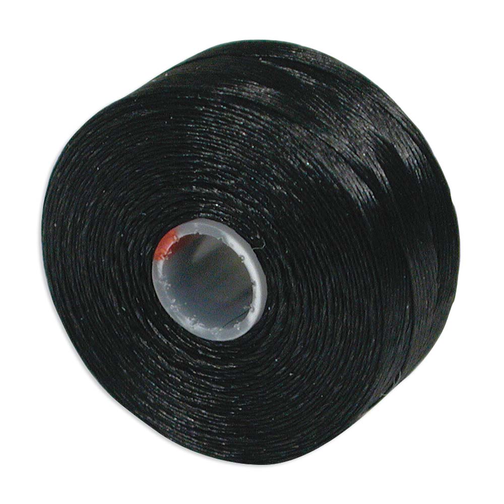 S-Lon TEX45 Black Beading Thread Size D - 78 Yards