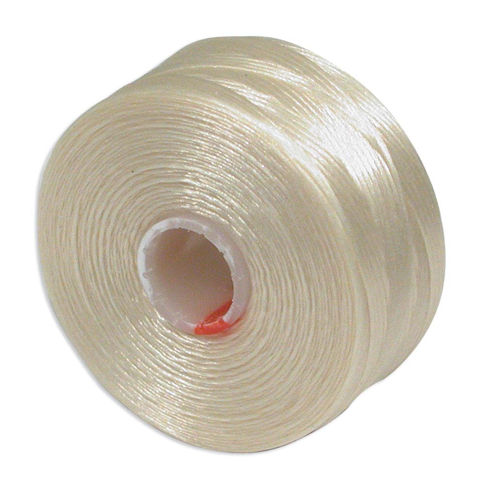 S-Lon TEX45 Cream Beading Thread Size D - 78 Yards