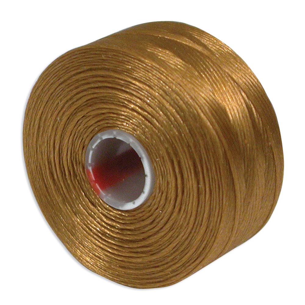 S-Lon TEX45 Gold Beading Thread Size D - 78 Yards