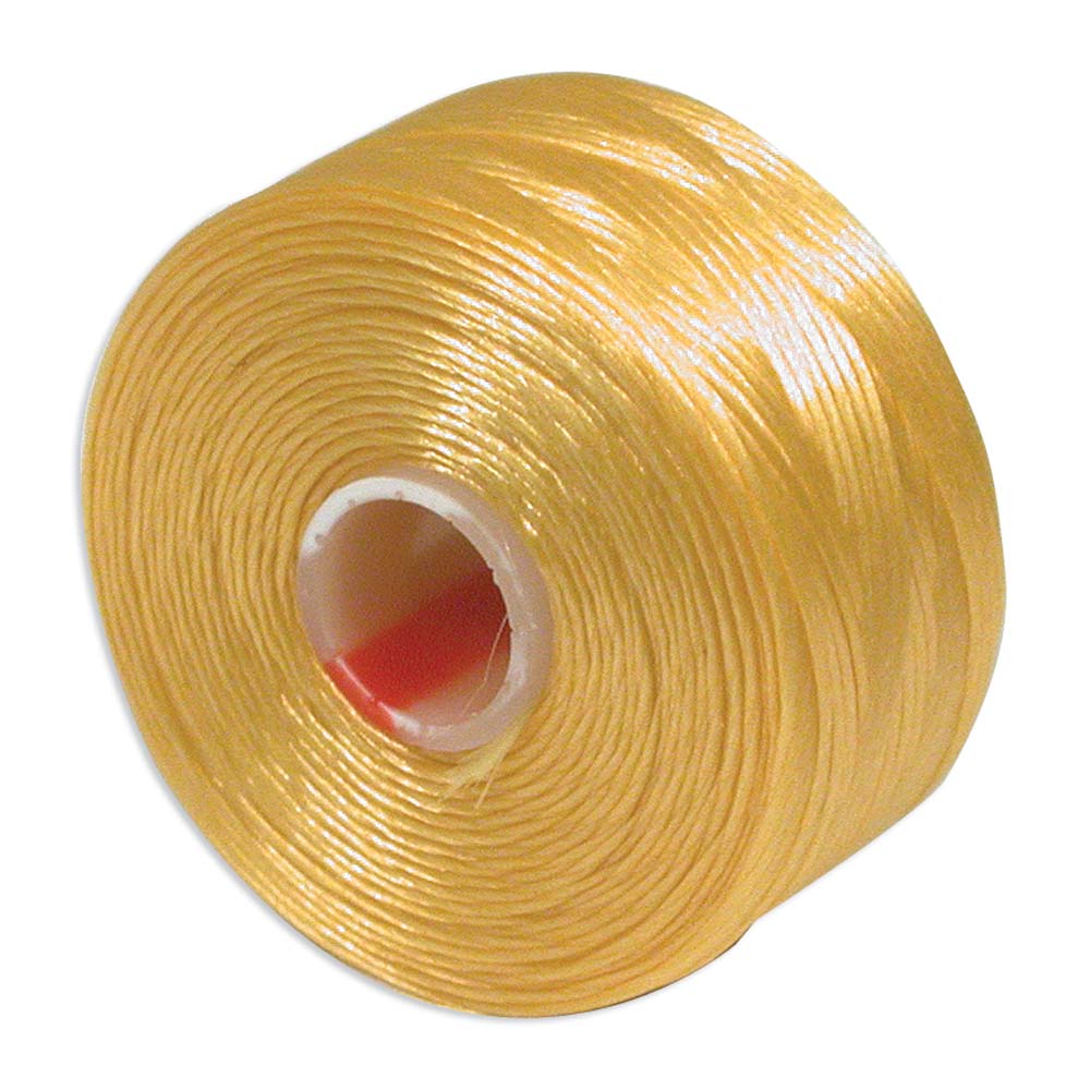 S-Lon TEX45 Golden Yellow Beading Thread Size D - 78 Yards