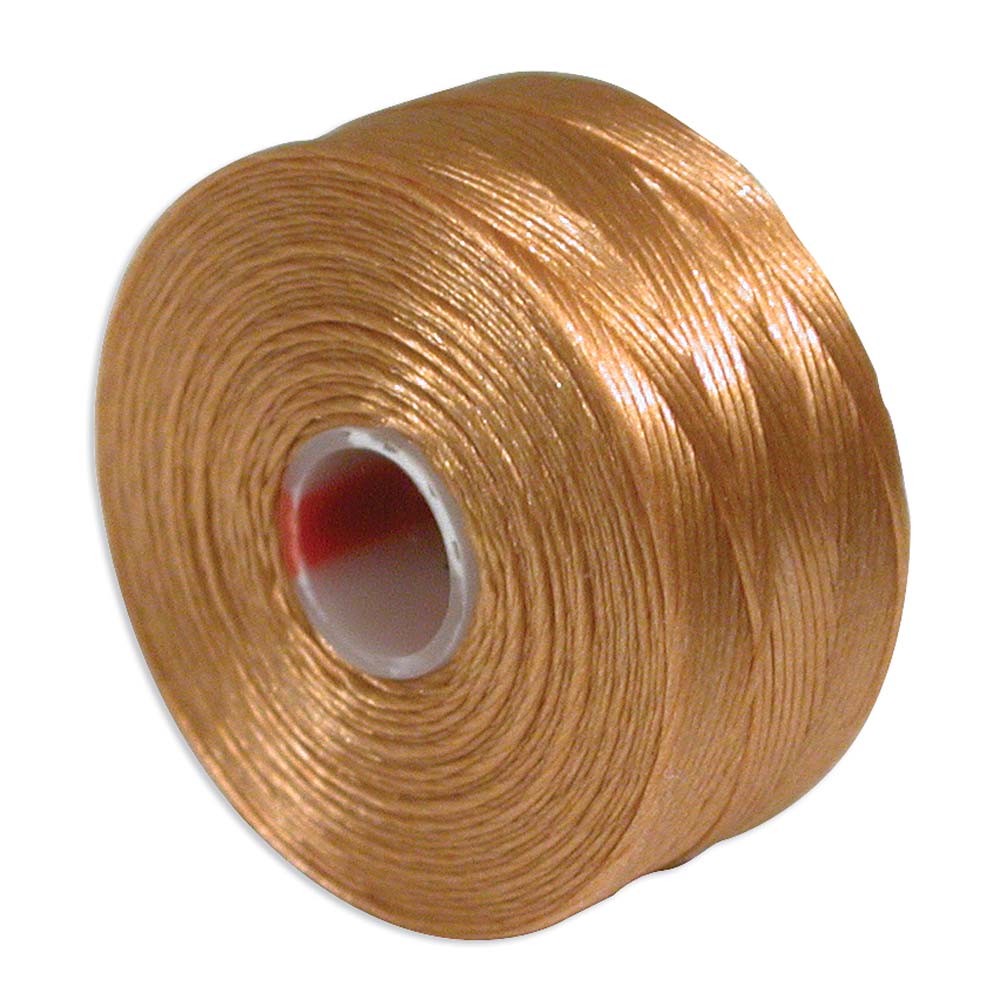 S-Lon TEX45 Light Brown Beading Thread Size D - 78 Yards