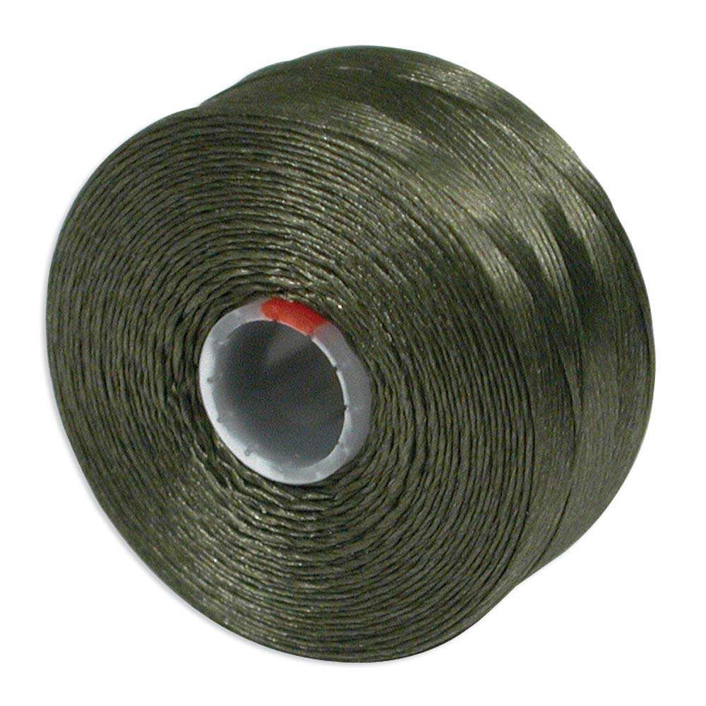 S-Lon TEX45 Olive Green Beading Thread Size D - 78 Yards