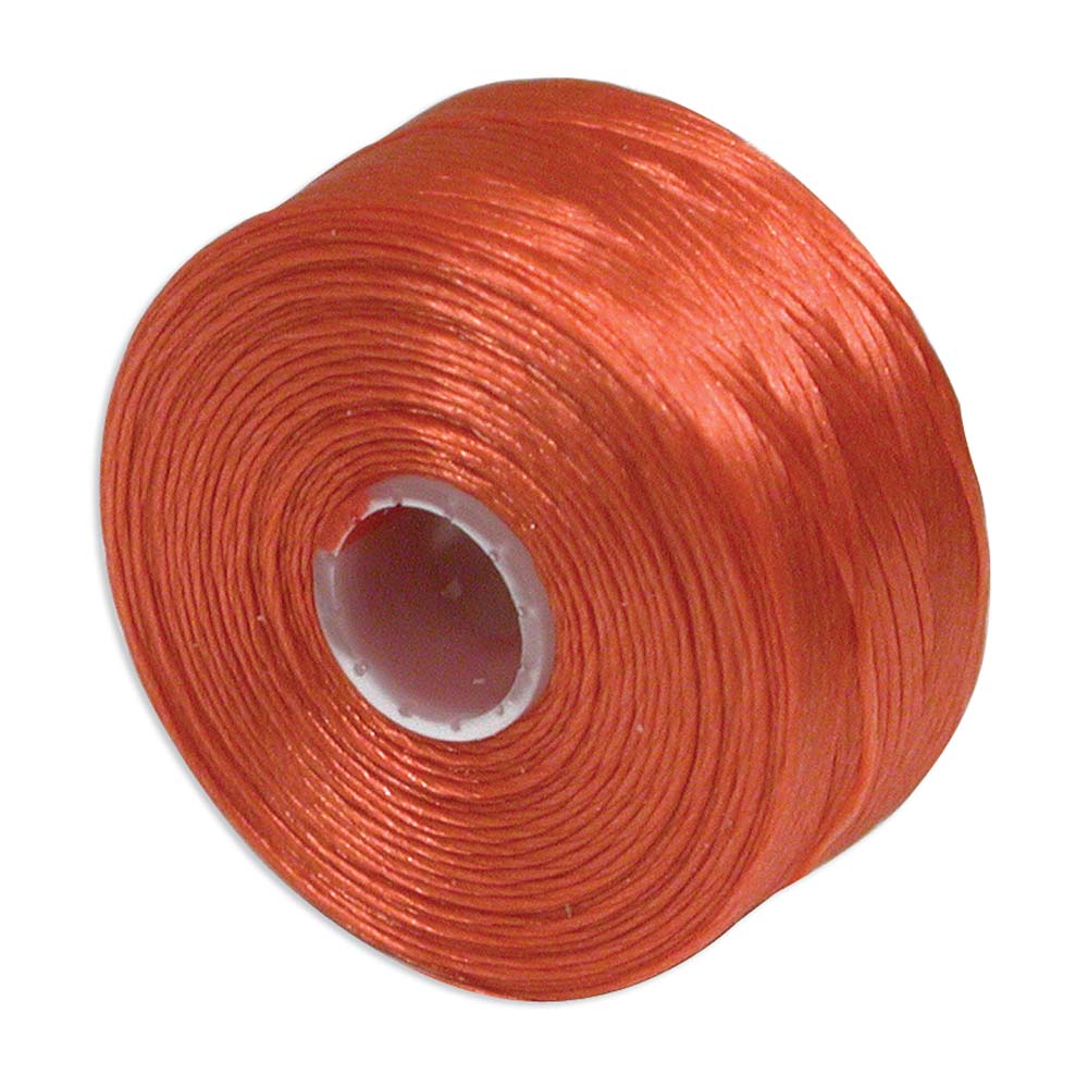 S-Lon TEX45 Orange Beading Thread Size D - 78 Yards