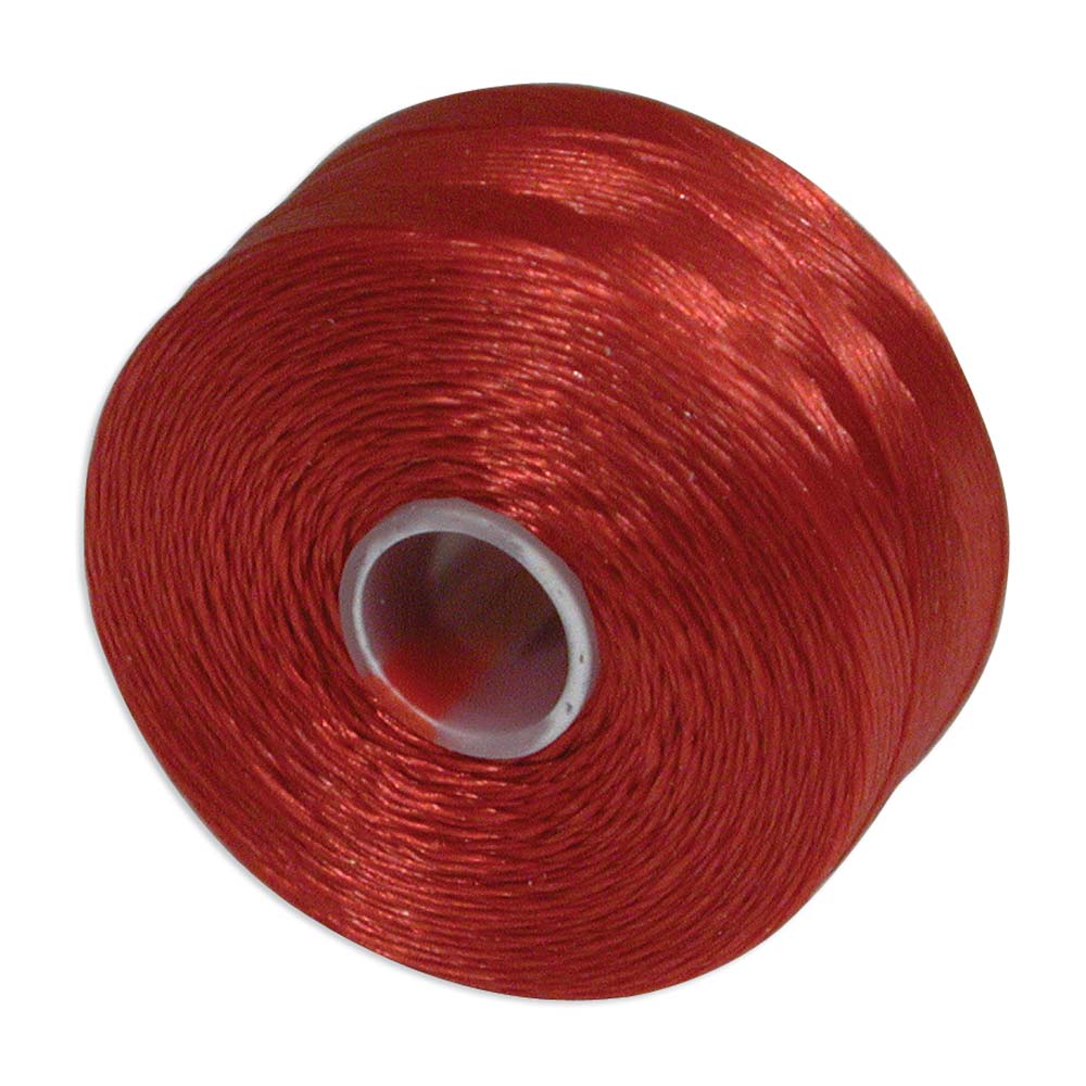 S-Lon TEX45 Red Beading Thread Size D - 78 Yards