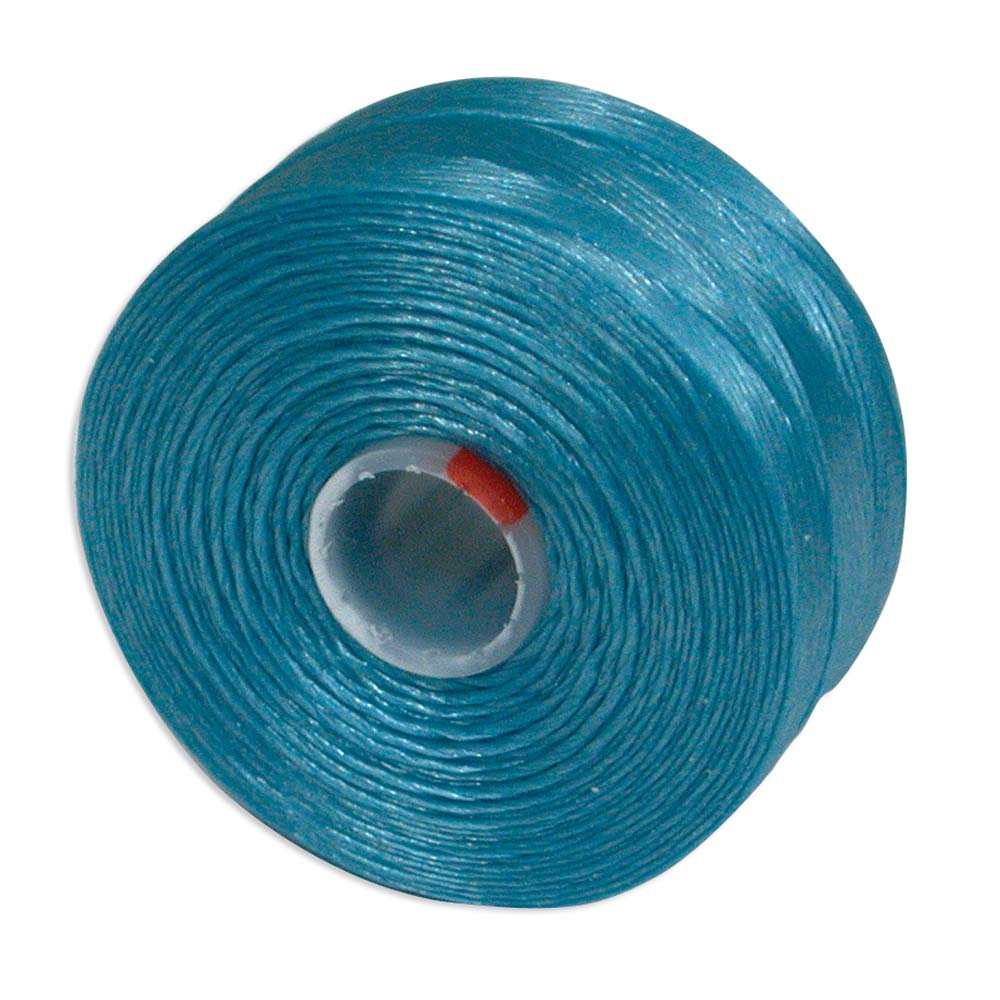 S-Lon TEX45 Turquoise Blue Beading Thread Size D - 78 Yards