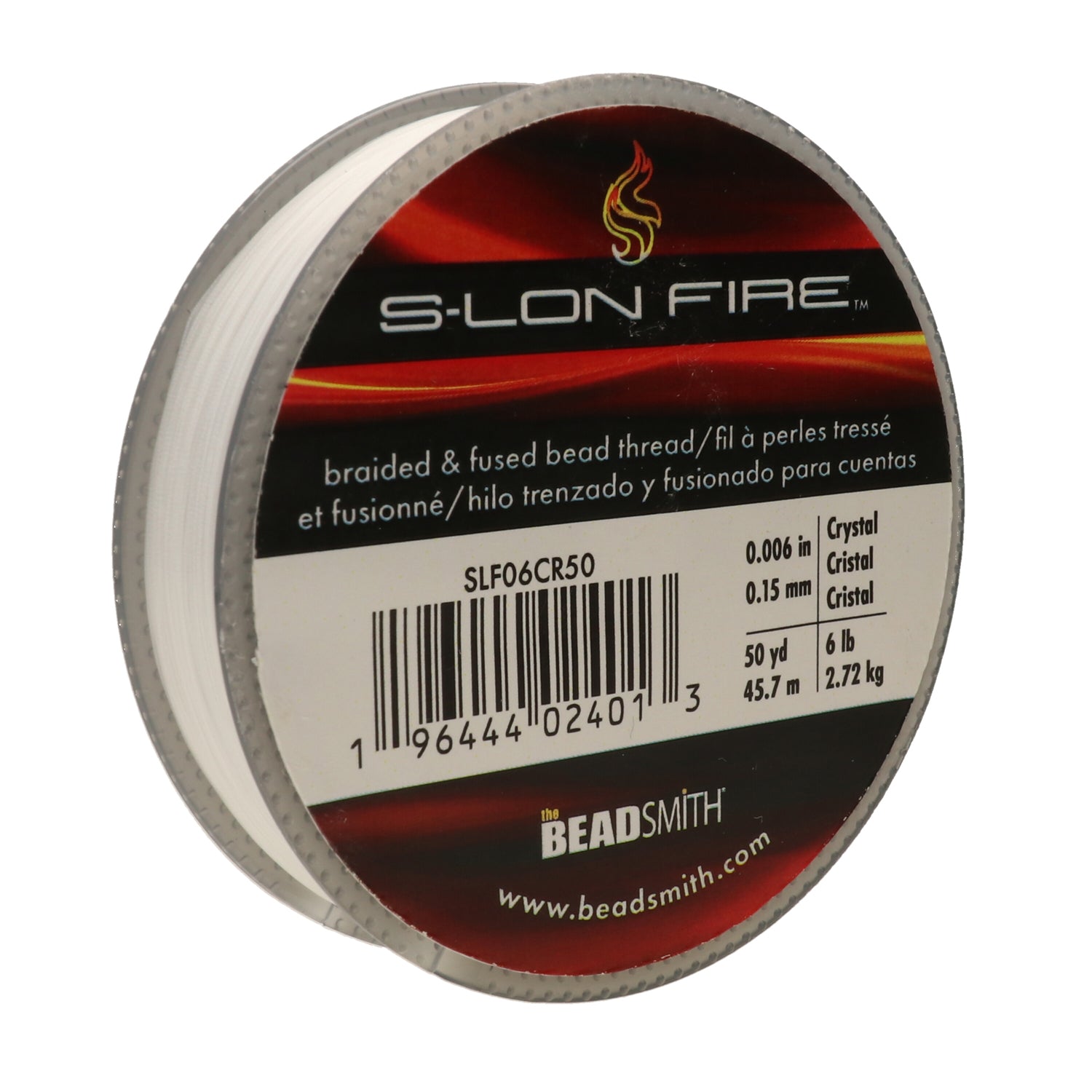 S-LON FIRE Beading Thread, Crystal 50-Yard Spool