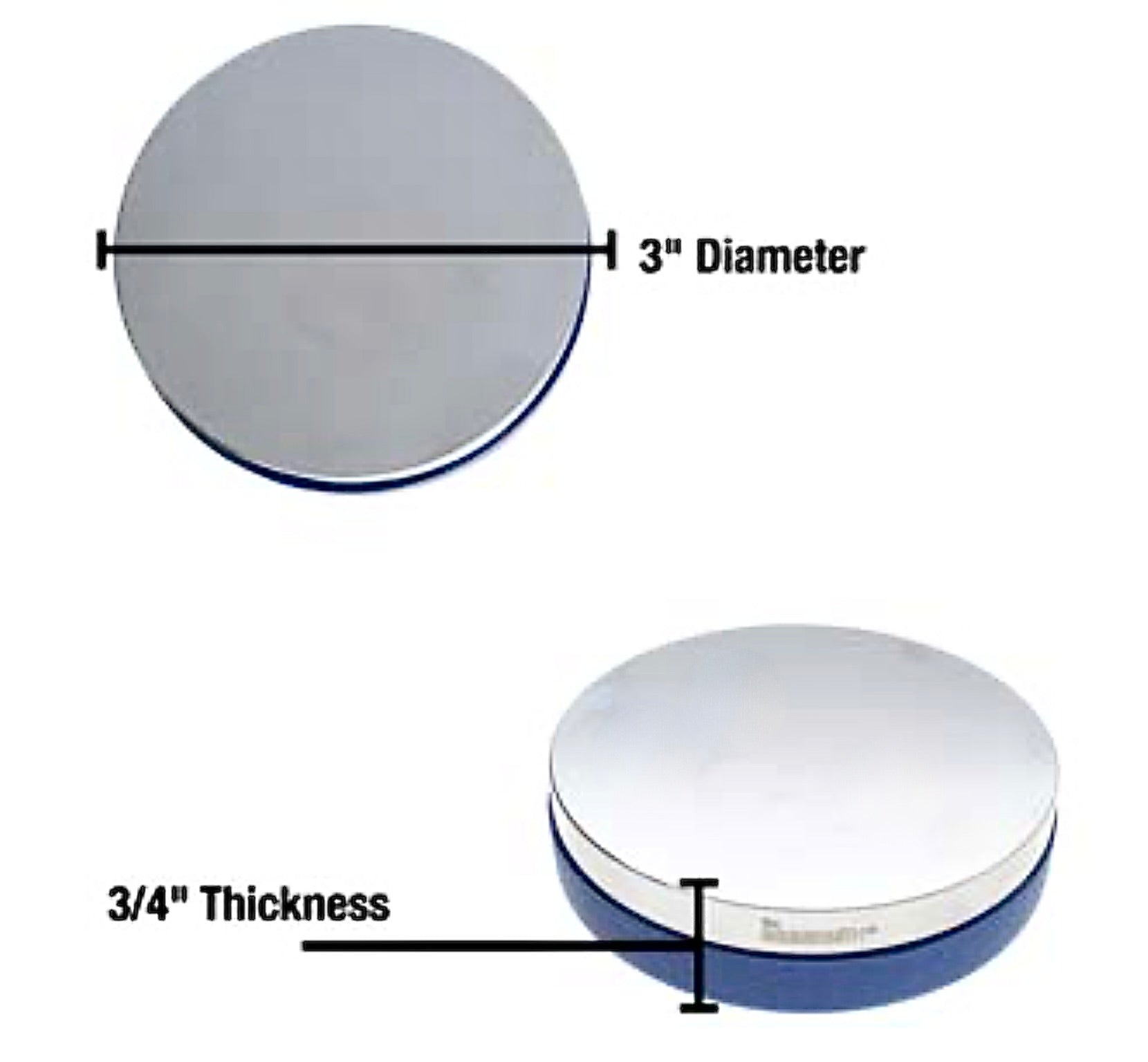 Steel Bench Block with Soft, Removable Base 3 inch Round