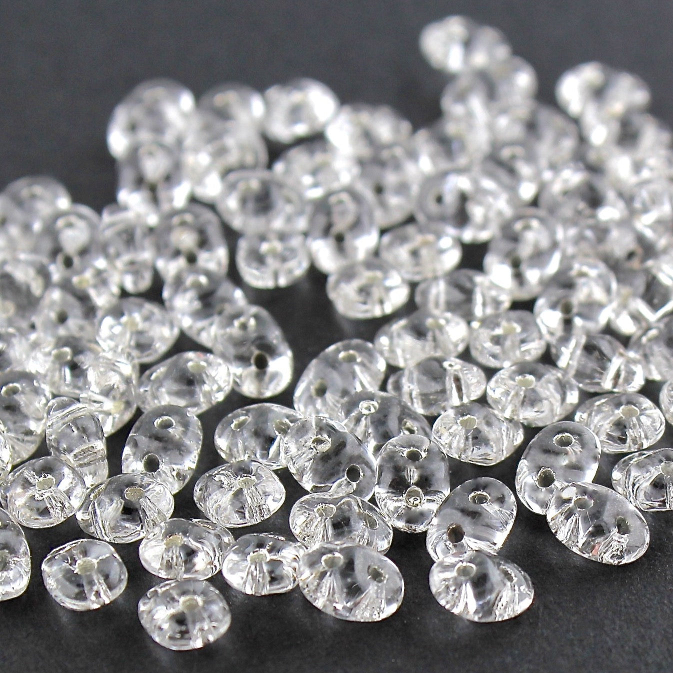 SuperDuo 2.5x5mm Crystal Silver Lined 2-Hole Czech Seed Beads ~ 20g