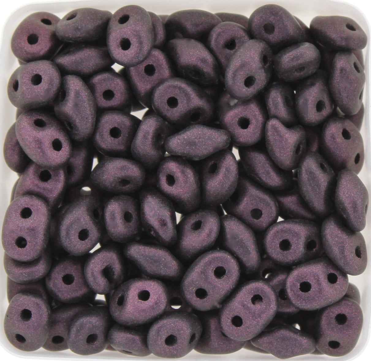 SuperDuo 2.5x5mm Jet Metallic Suede Dark Brown 2-Hole Czech Seed Beads ~ 20g