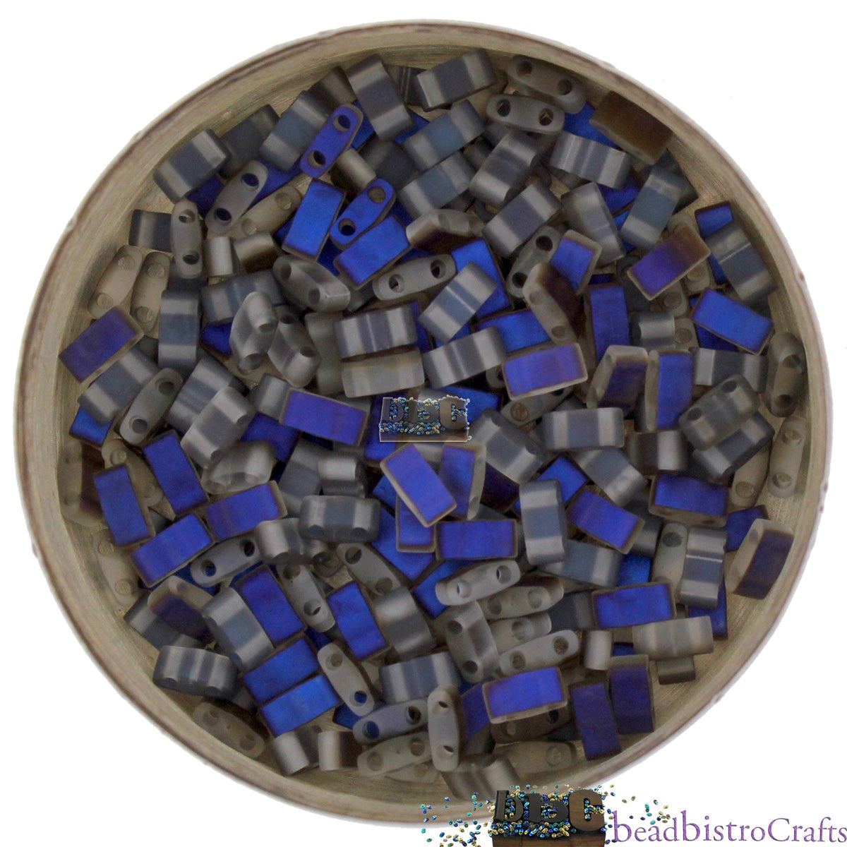 MIYUKI Half Tila Beads, Crystal Azuro Matted # 4556 - 10 grams