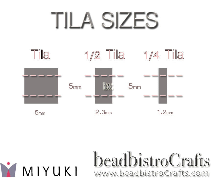 10g MIYUKI - Tila Bead Mix - MATTE OPAQUE Brights Mix * Mix05 - mixed sizes: 1/4 Tila, 1/2 Tila & Full Tila beads