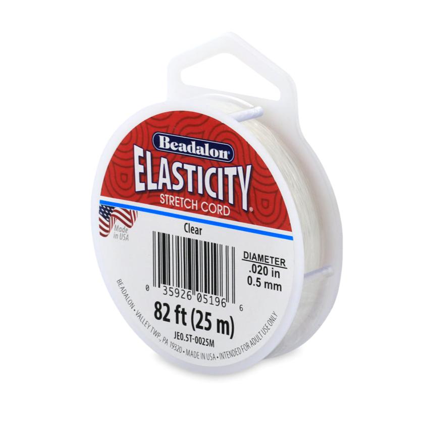 Beadalon Elasticity Clear Stretch Cord .5mm - 25m (82ft)