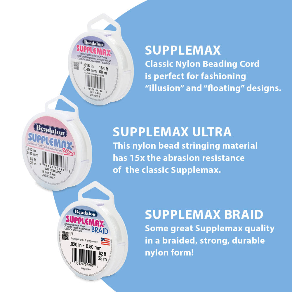 Beadalon Supplemax, 0.40 mm (.016 in), Clear, 100 m (328 ft)