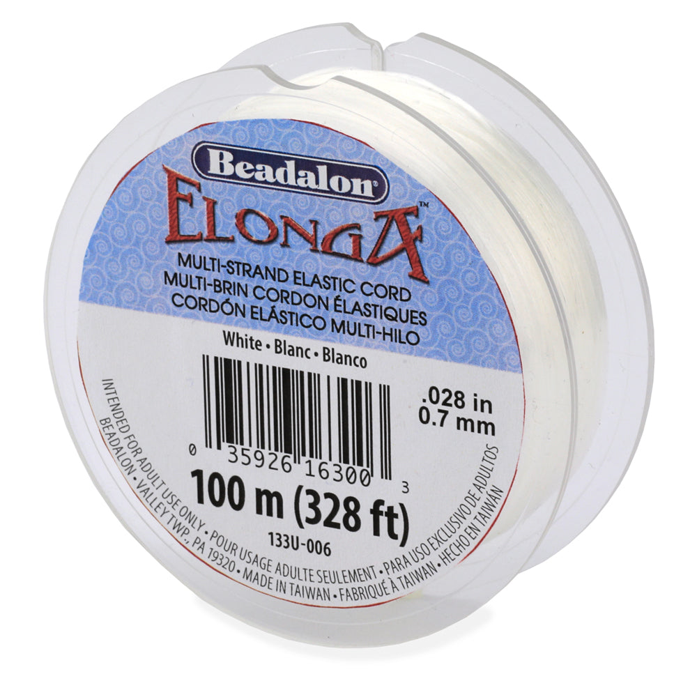 Beadalon® Elonga, 0.7mm Multi-Strand Clear Elastic Cord ~ 328ft (100m)