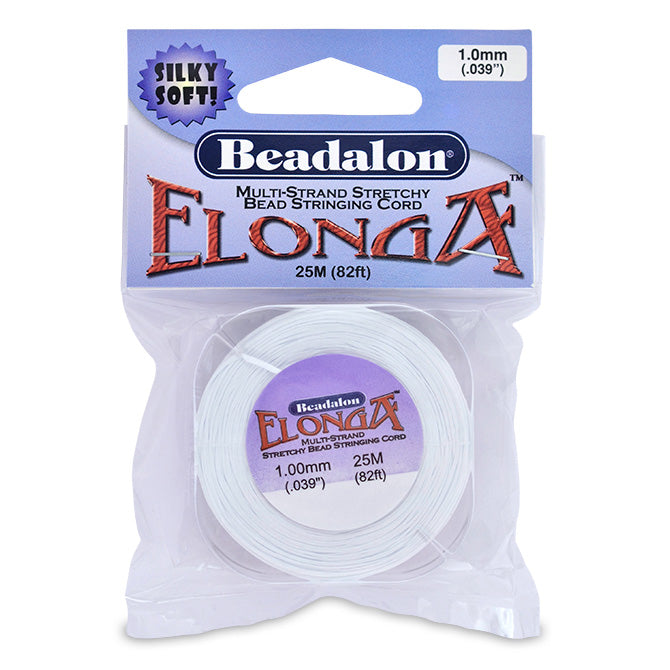 Beadalon® Elonga, 1.0mm Multi-Strand Clear Elastic Cord ~ 82ft (25m)