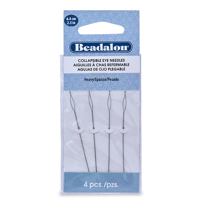 Beadalon, Heavy 2.25in Collapsible Eye Beading Needles - 4 Needles