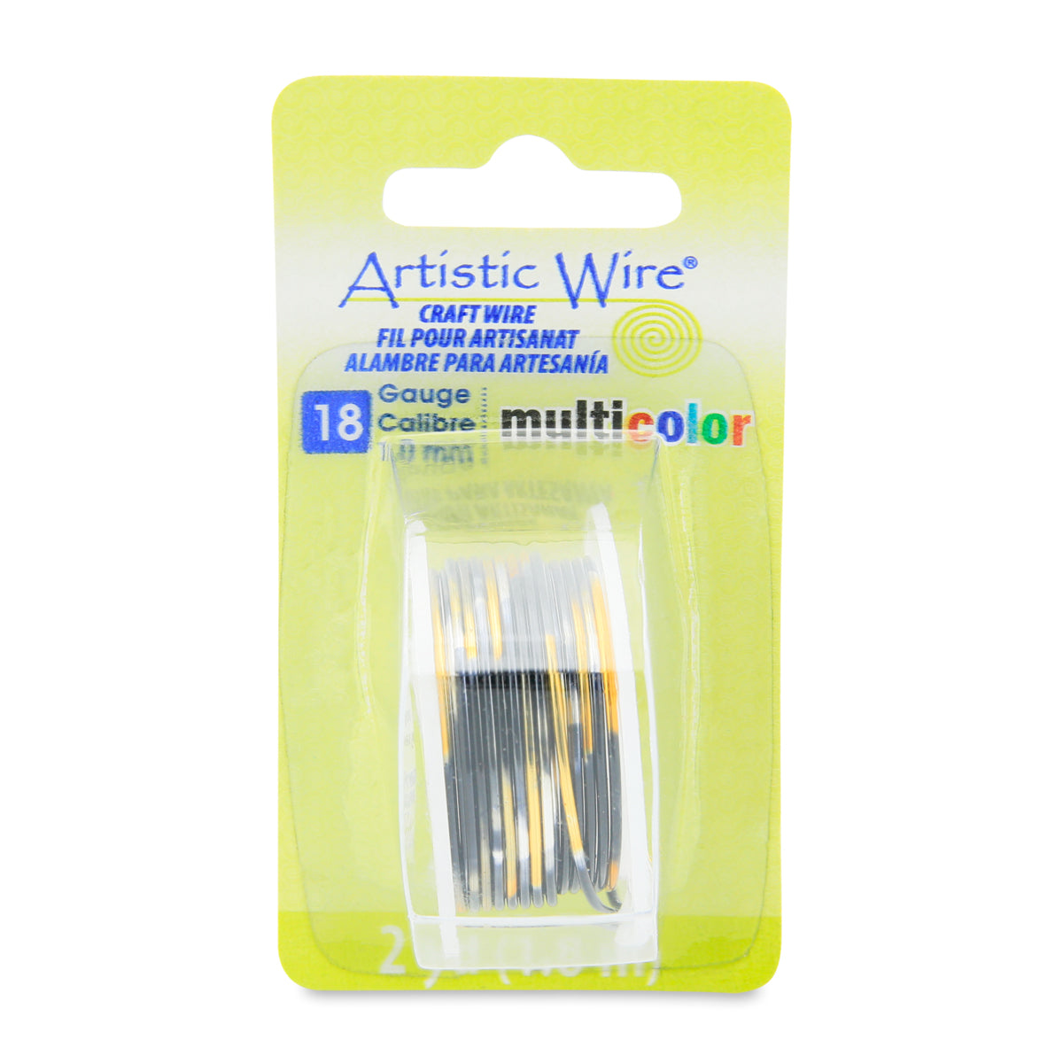 Silver, Gold & Black 18 Gauge MultiColor Artistic Wire (2 Yard Spool)