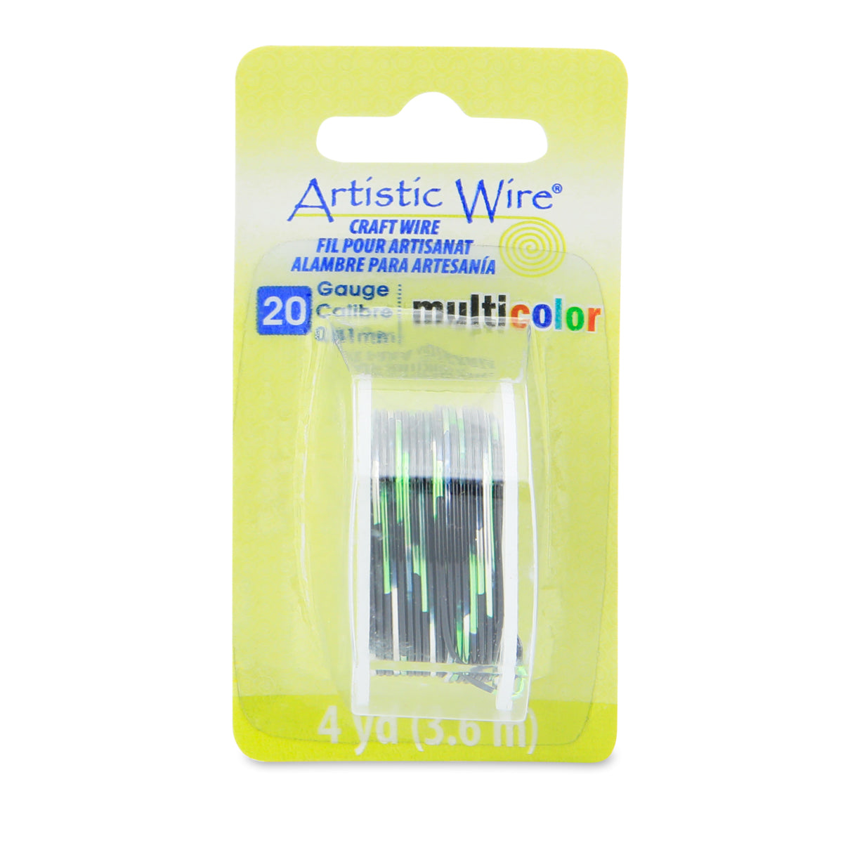 Silver, Green & Black 20 Gauge MultiColor Artistic Wire (4 Yard Spool)