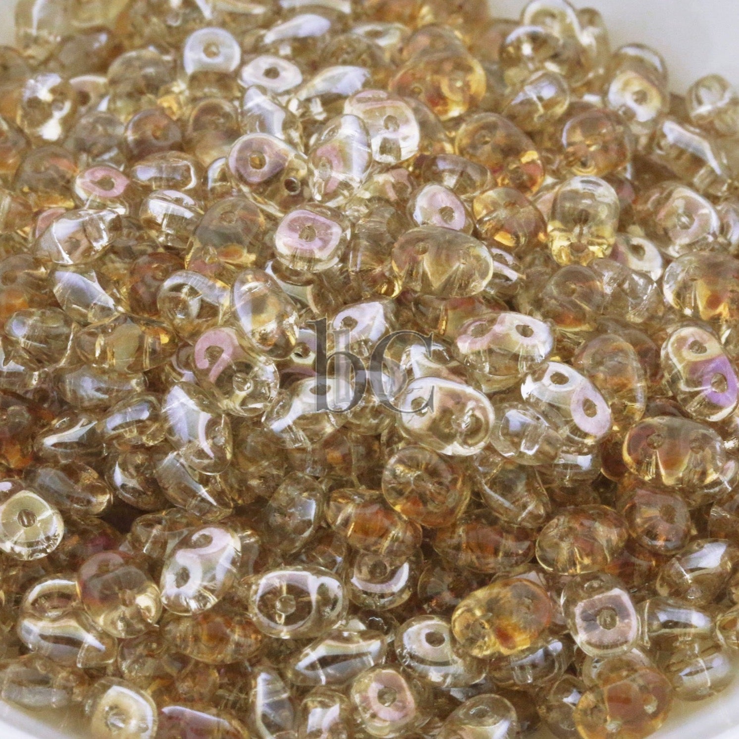 SuperDuo 2.5x5mm Crystal Clarit 2-Hole Czech Seed Beads ~ 20g