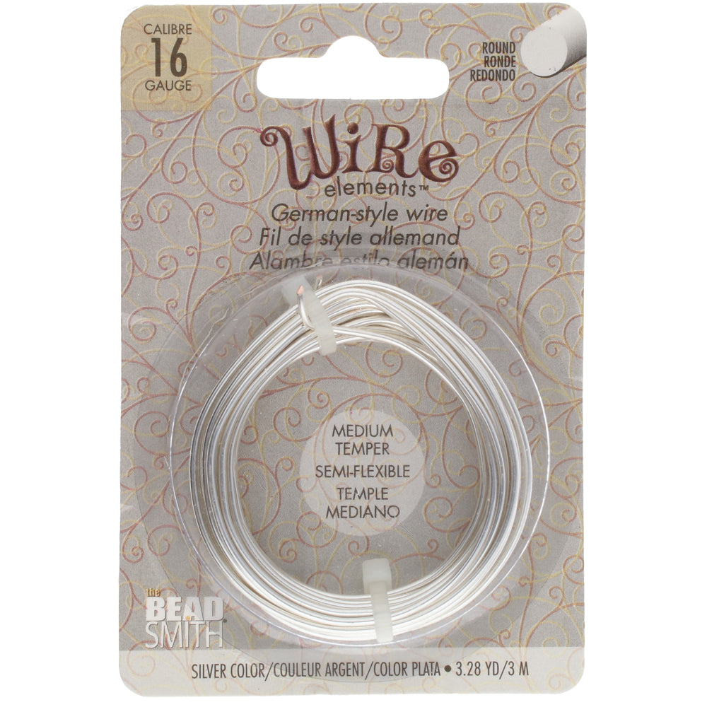 German Wire 16 Gauge Silver Plated Beadsmith Wire