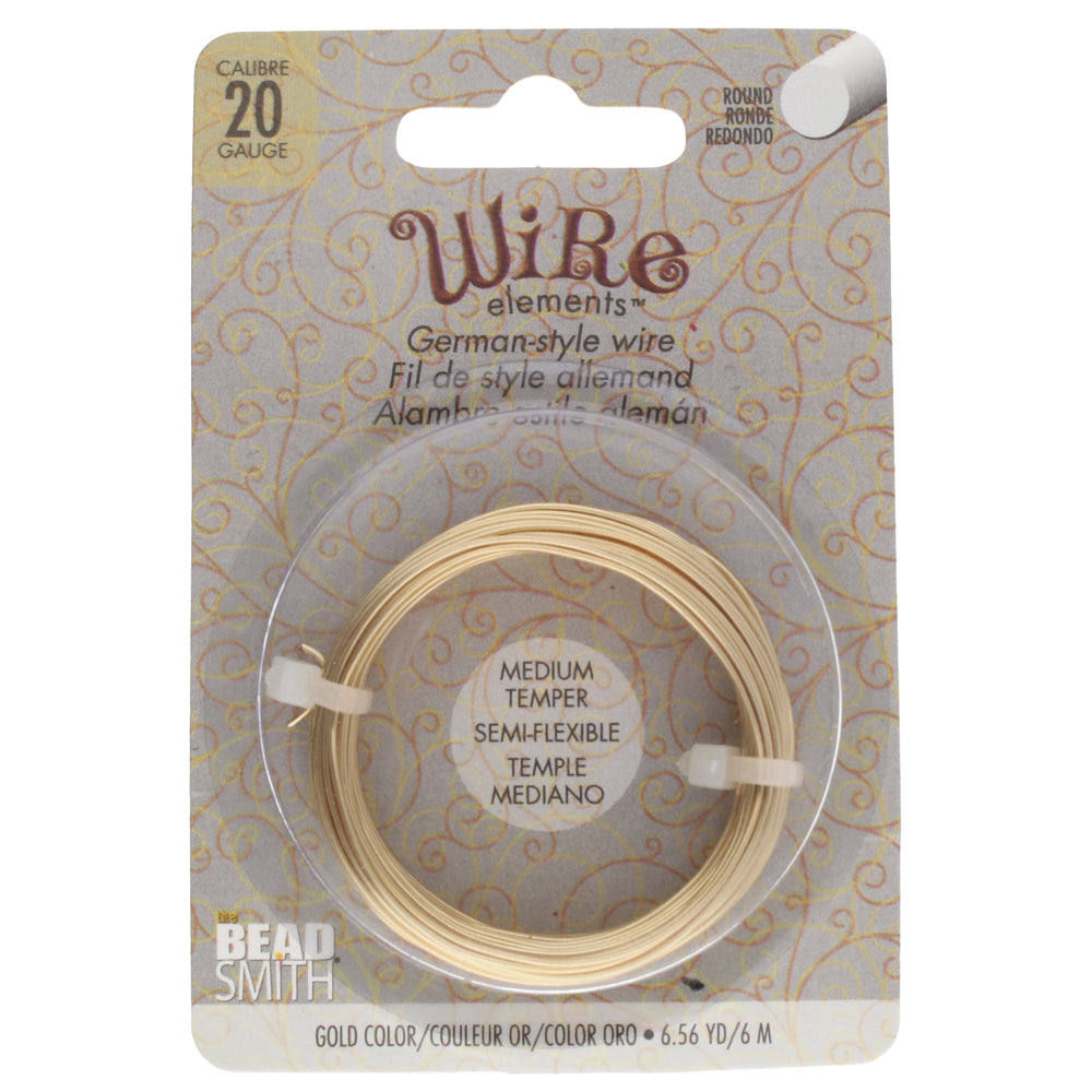 German Wire 20 Gauge Gold Color Beadsmith Wire