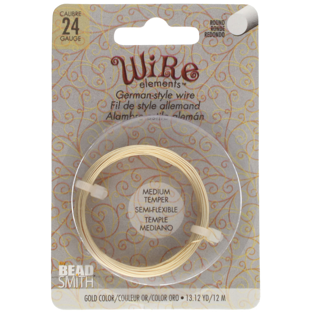 German Wire 24 Gauge Gold Color Beadsmith Wire