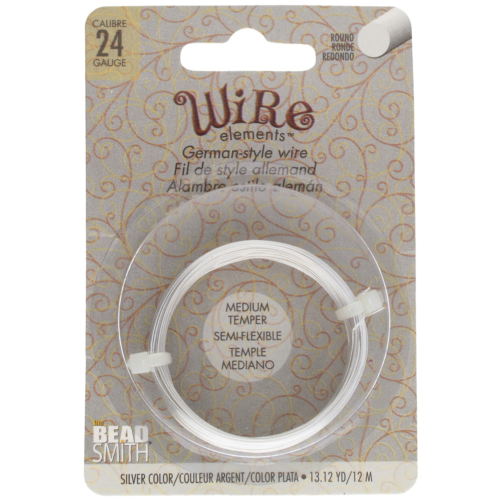 German Wire 24 Gauge Silver Plated Beadsmith Wire