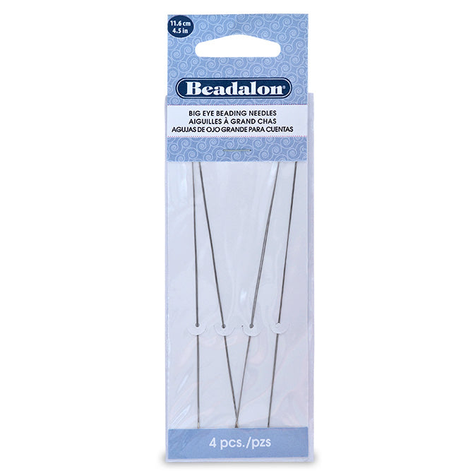 Beadalon Big Eye 4.5in Beading Needles - 4 Needles