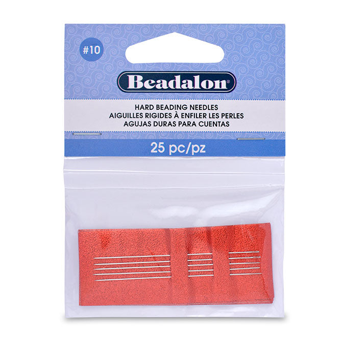 Beadalon Hard Beading Needles Size 10 (25 Needles)