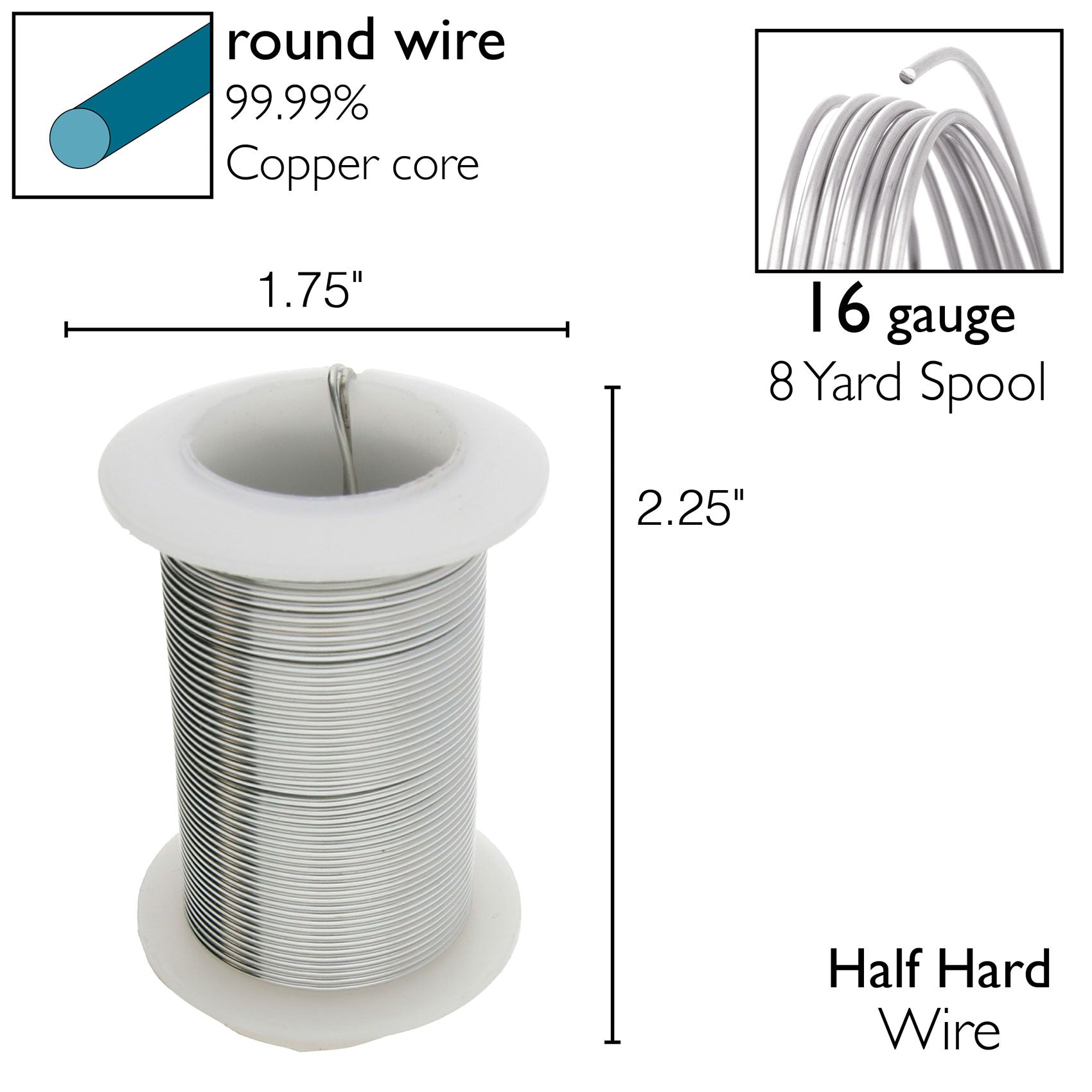 Titanium 16 Gauge Tarnish-Resistant Wire Elements by BeadSmith