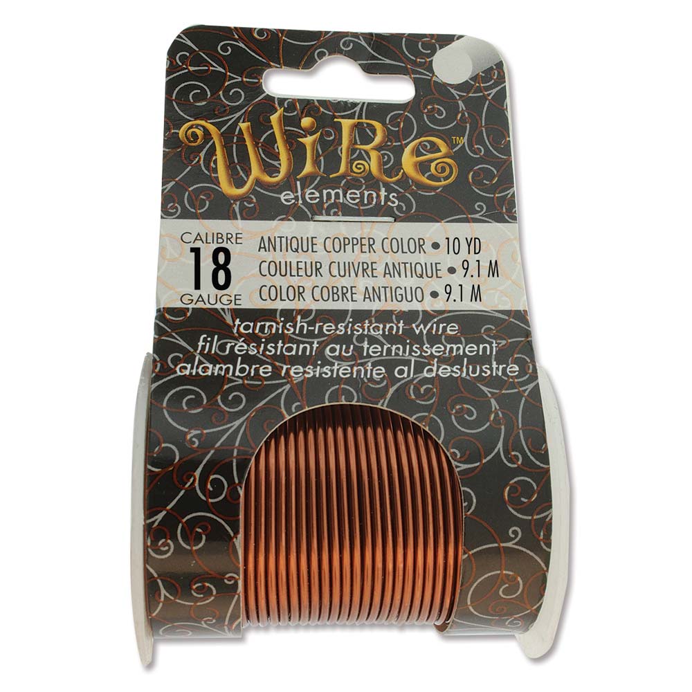 Antique Copper 18 Gauge Tarnish-Resistant Wire Elements by BeadSmith