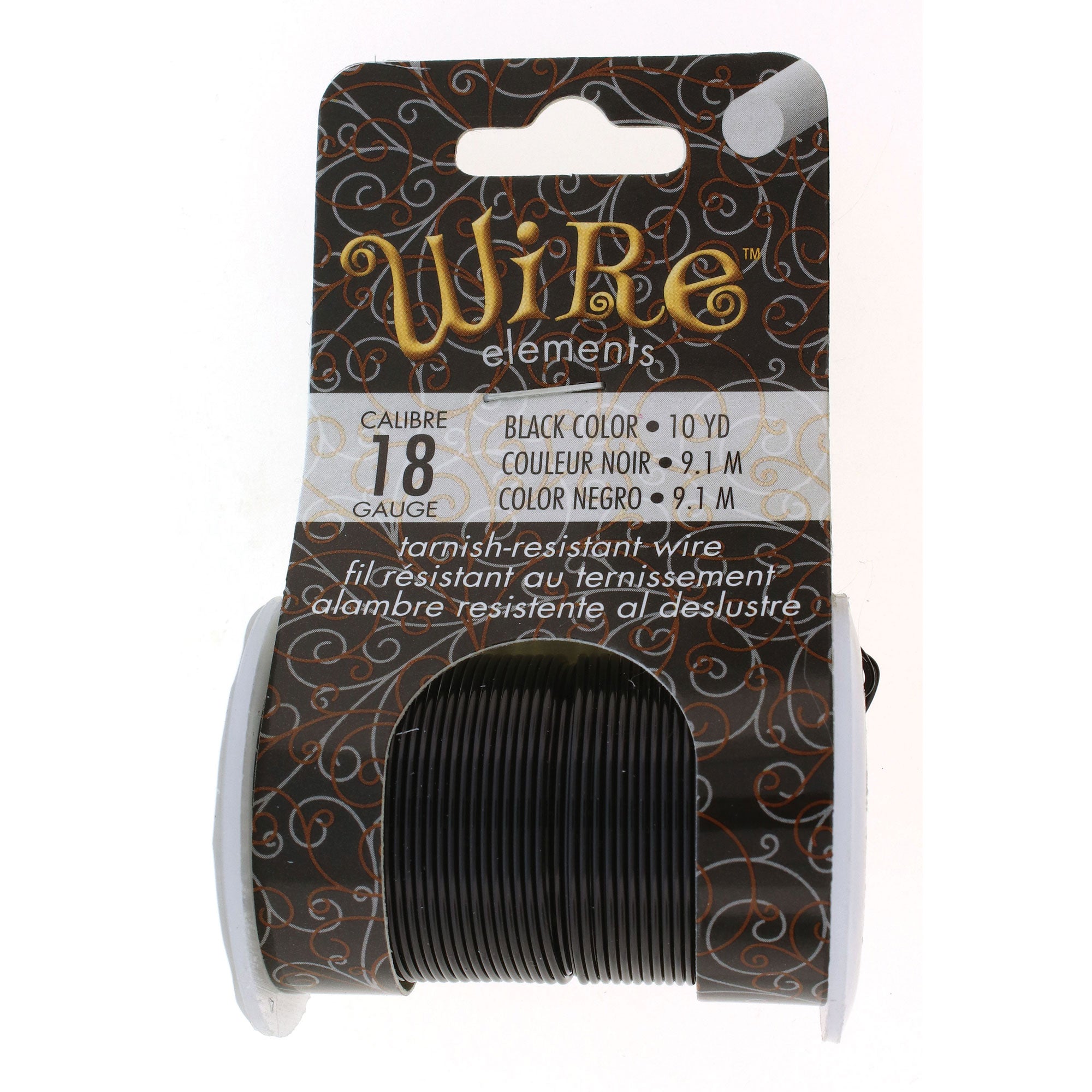 Black 18 Gauge Tarnish-Resistant Wire Elements by BeadSmith