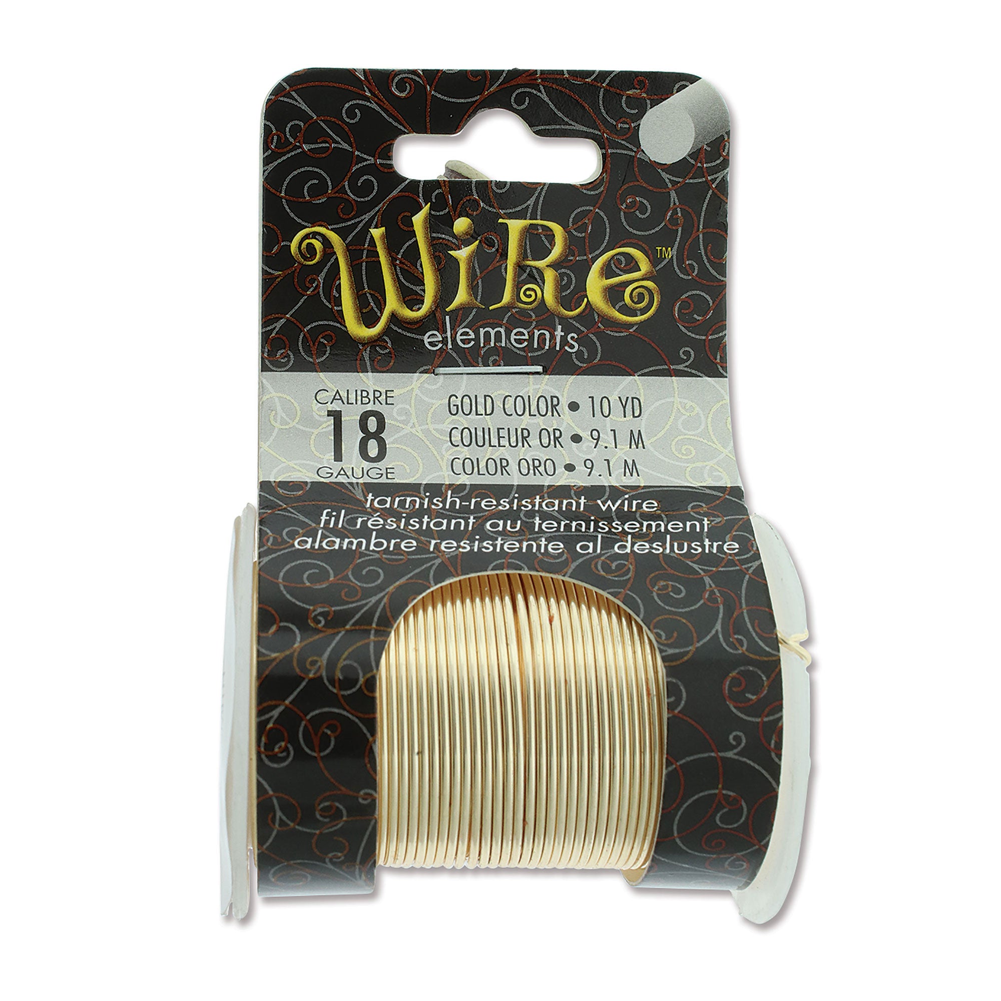 Gold Color 18 Gauge Tarnish-Resistant Wire Elements by BeadSmith