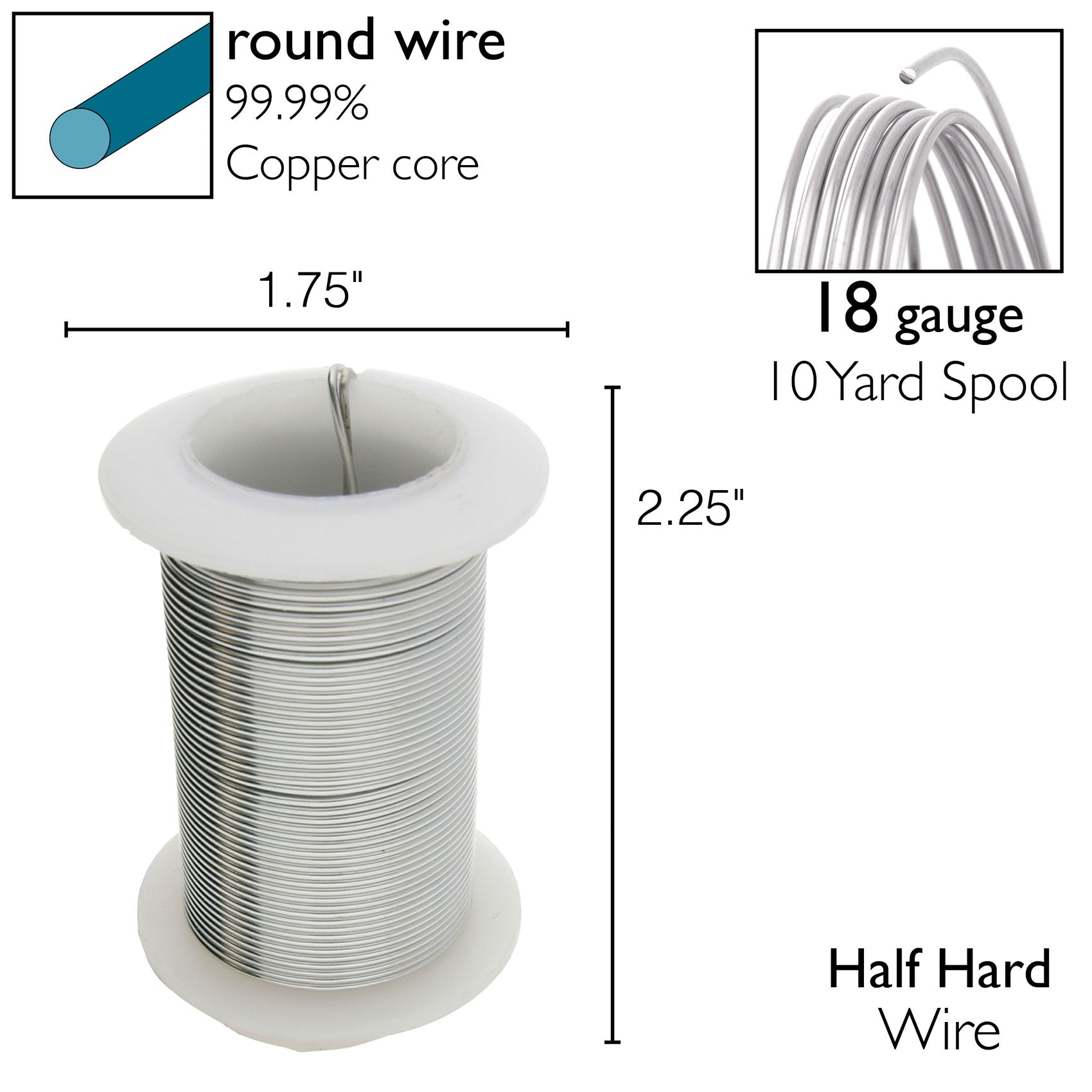 Titanium 18 Gauge Tarnish-Resistant Wire Elements by BeadSmith