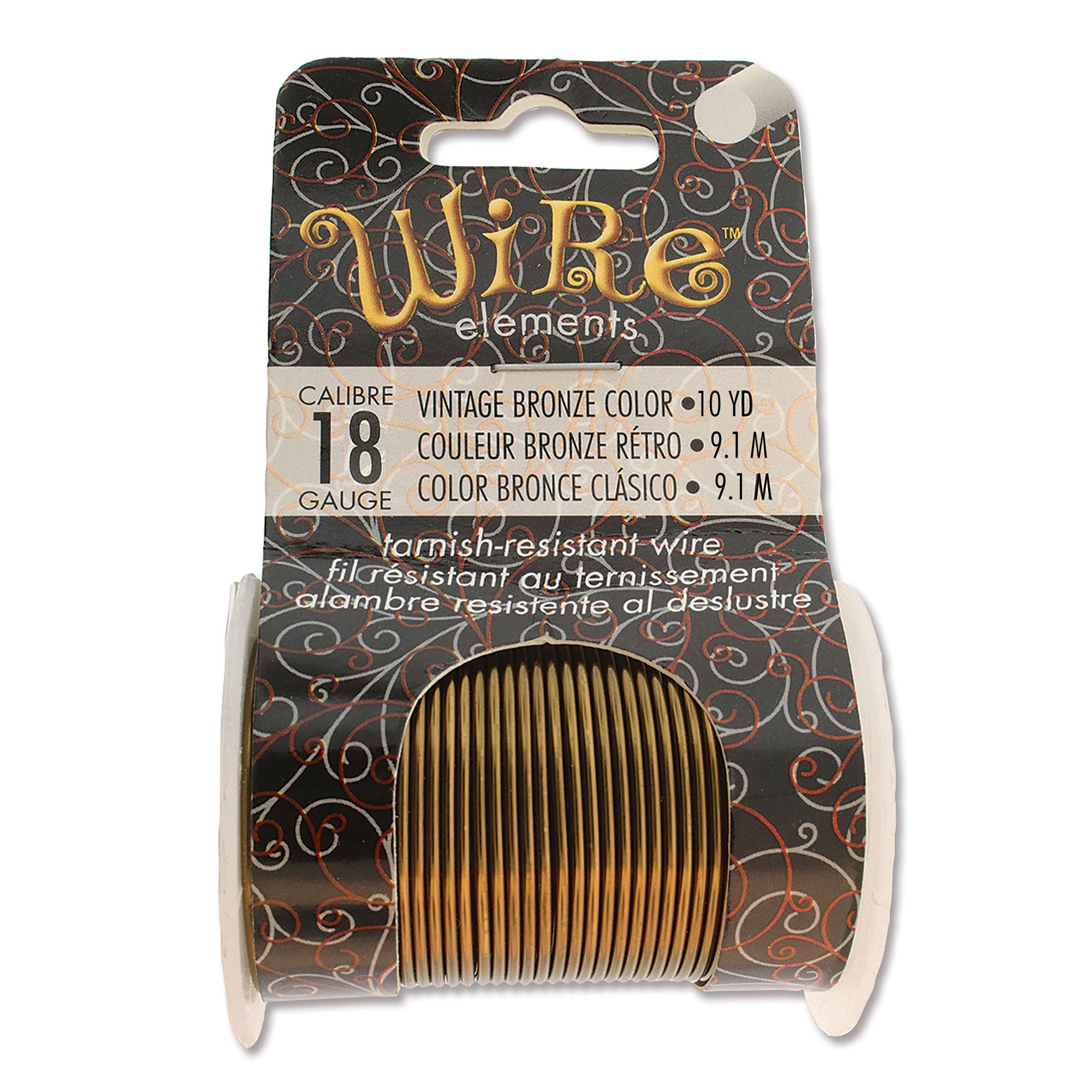 Vintage Bronze 18 Gauge Tarnish-Resistant Wire Elements by BeadSmith