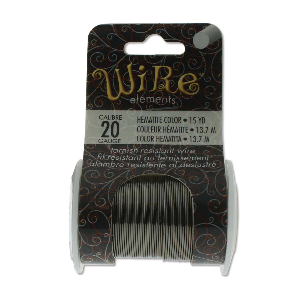 Hematite 20 Gauge Tarnish-Resistant Wire Elements by BeadSmith