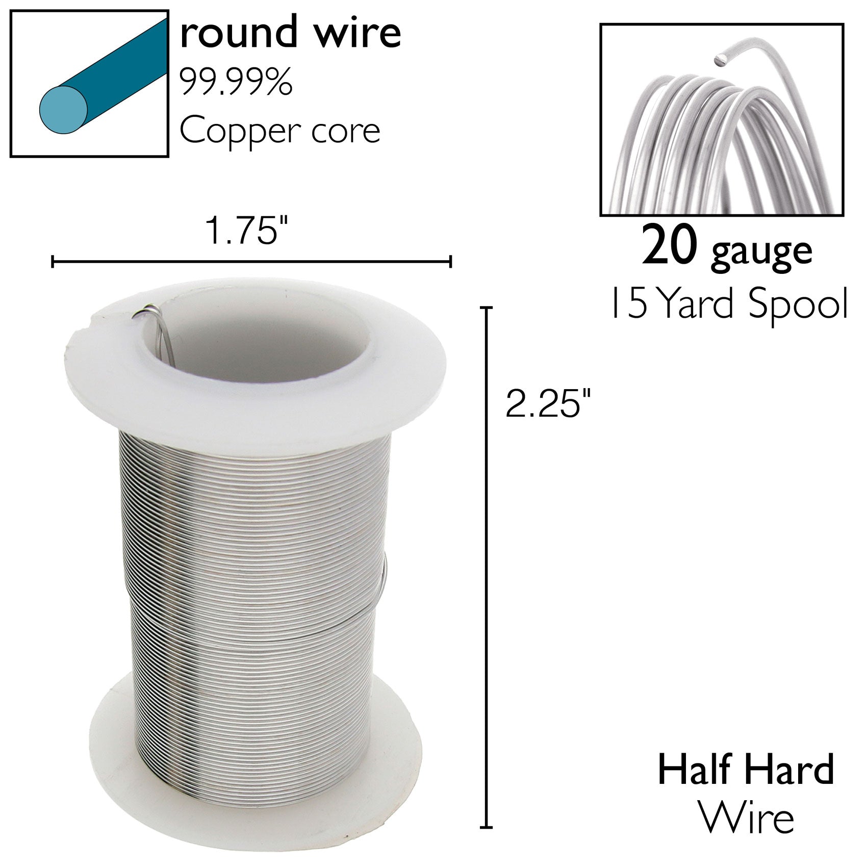 Titanium 20 Gauge Tarnish-Resistant Wire Elements by BeadSmith