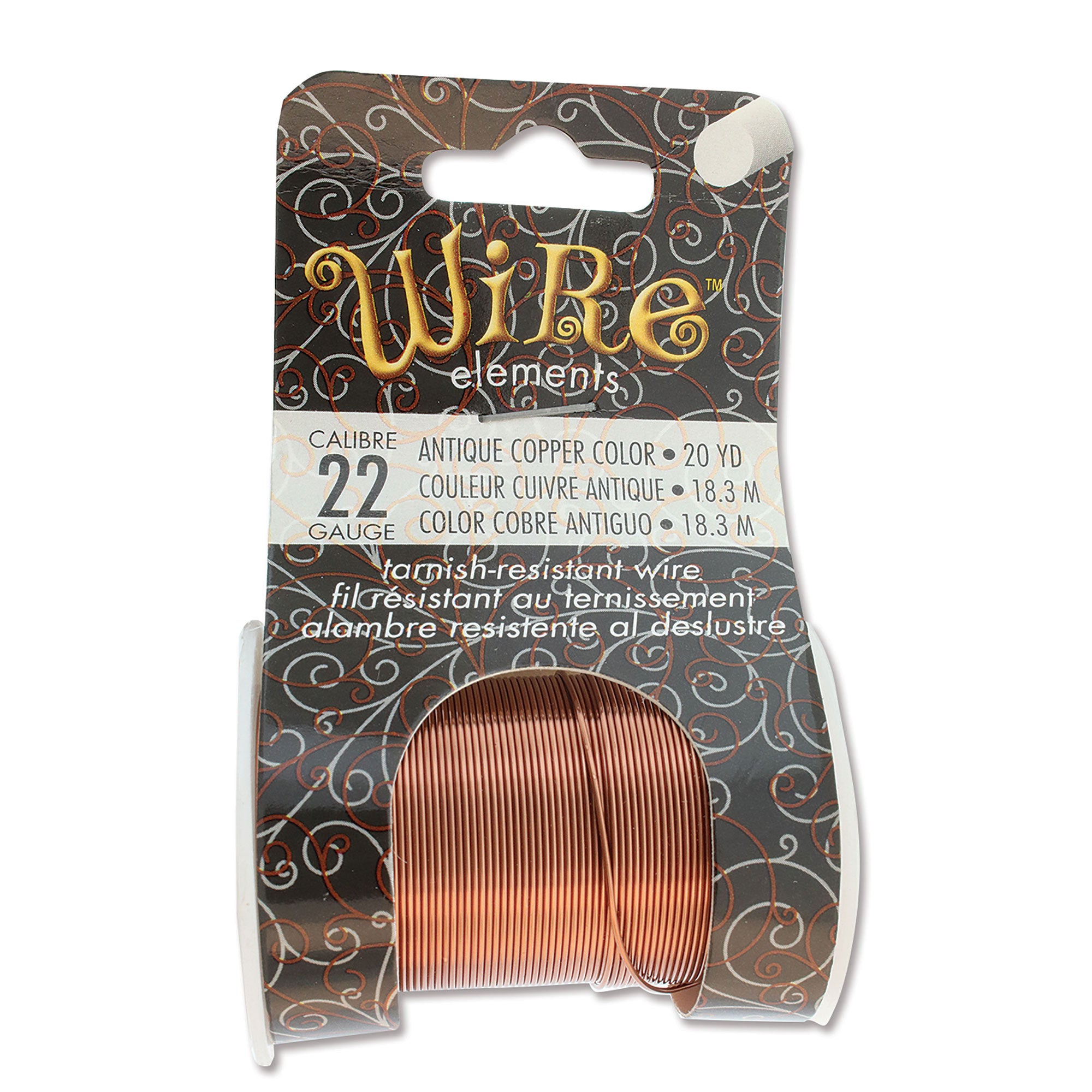 Antique Copper 22 Gauge Tarnish-Resistant Wire Elements by BeadSmith